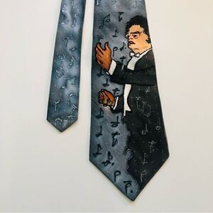 James Levine M&K Hand painted silk necktie